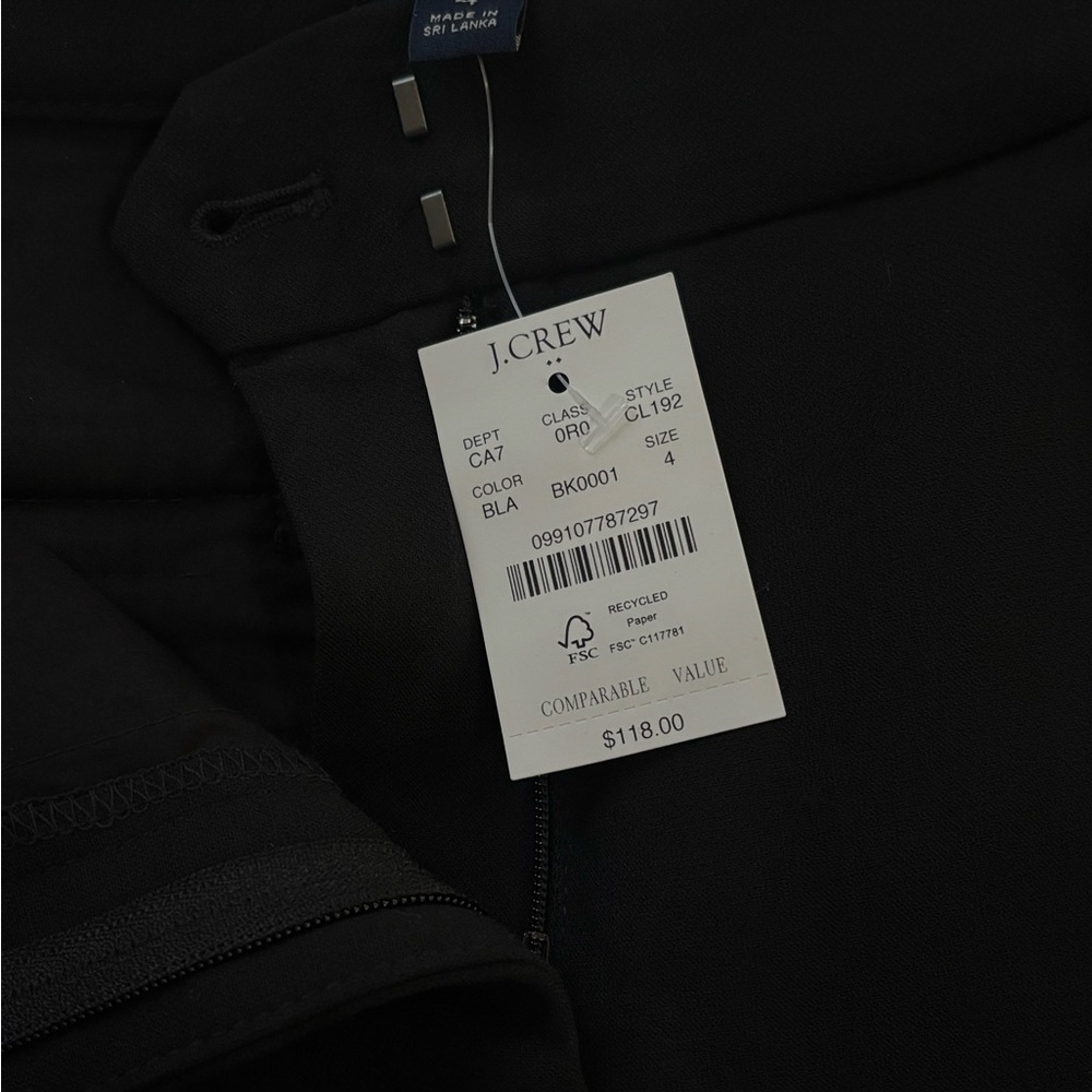J. Crew Classic Black Trousers
